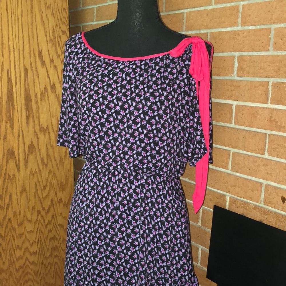💟FREE PEOPLE💟MIX FLORAL RUFFLE HEM DRESS💟 - Picture 3 of 10